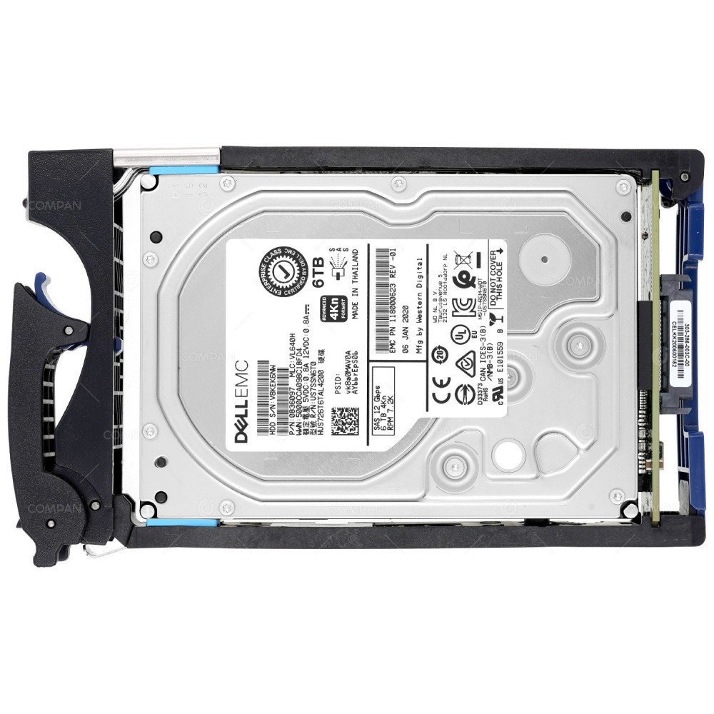 005053122 EMC HARD DRIVE 6TB 7.2K 12G SAS 3.5 LFF FOR UNITY DAE 118000623-01, 0B36097, HUS726T6TAL4200