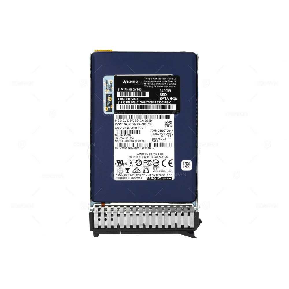 01GV844 IBM 240GB 6G SATA 2.5 SFF SSD M5 01GV843, 01GV847, MTFDDAK240TCB
