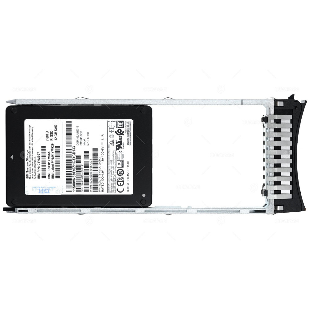 01YM655 IBM 7.68TB SAS 12GBPS RI READ INTENSIVE ACN2 2.5 SFF FLASH SSD FOR STORWIZE V5030F 01YM927, 01YM929, 00VN330, PM1643, MZ-ILT7T60, MZILT7T6HMLA-000M3