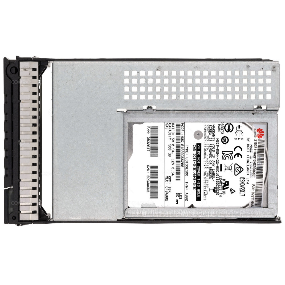 02311HAS HUAWEI HARD DRIVE 300GB 10K 6G SAS 2.5 IN 3.5 0B32647, HUC101830CSS200