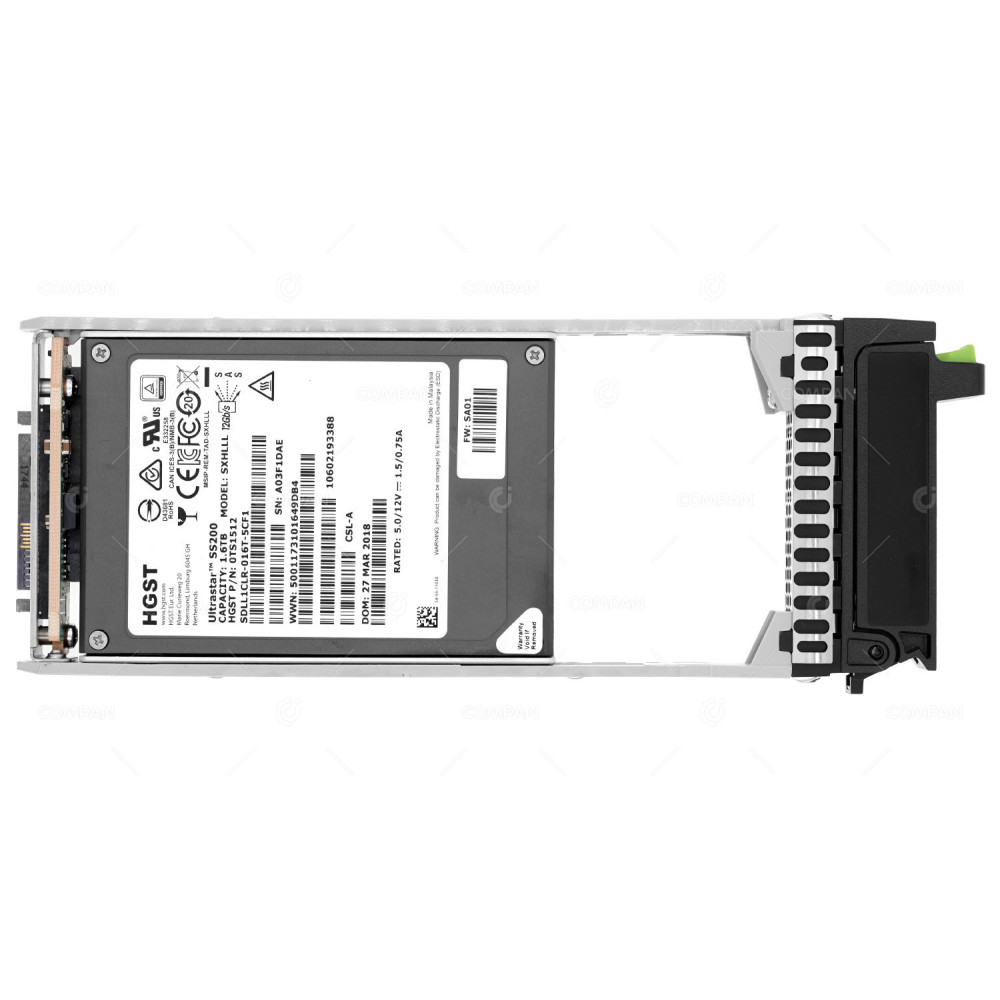 10602193388 FUJITSU 1.6TB 12G SAS 2.5 SFF SS200  SSD FOR ETERNUS JX40 S2 SXHLL, SDLL1CLR-016T-5CF1