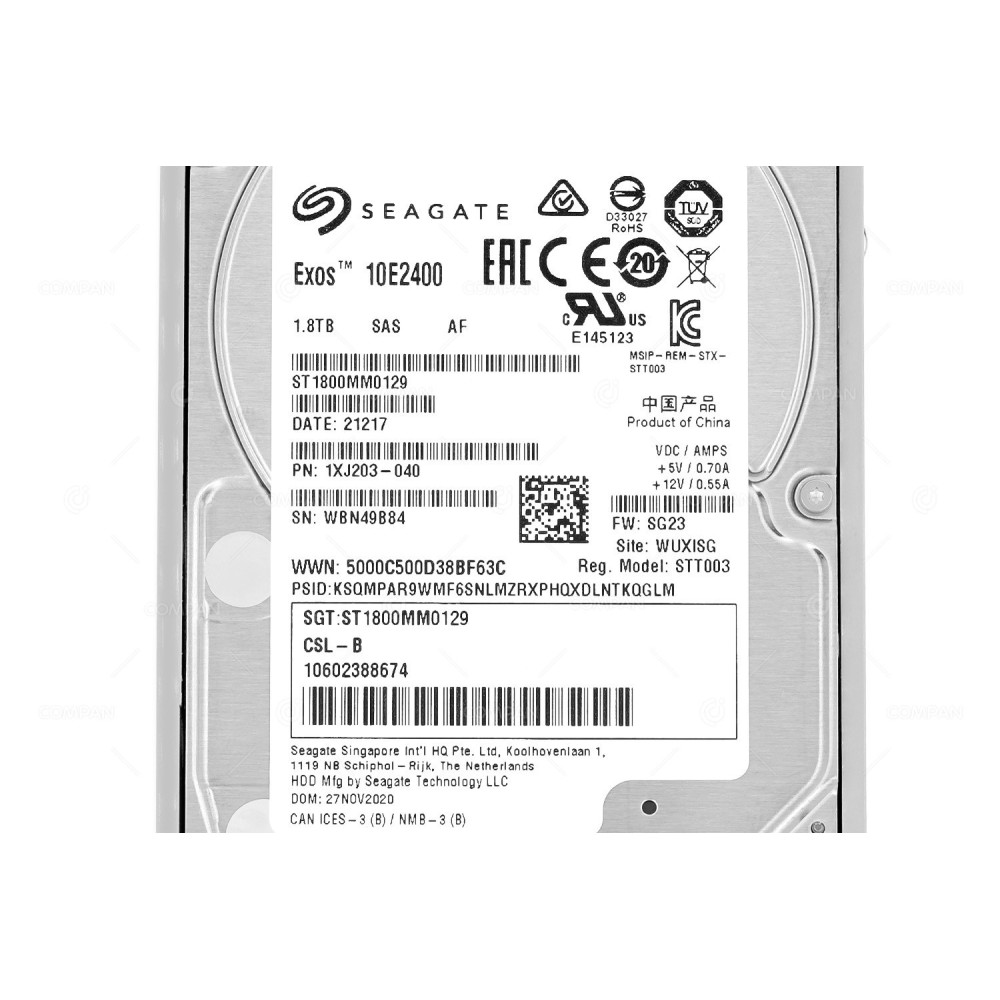 10602388674 FUJITSU HARD DRIVE 1.8TB 10K 12G SAS 2.5 SFF FOR ETERNUS JX40 S2 ST1800MM0129