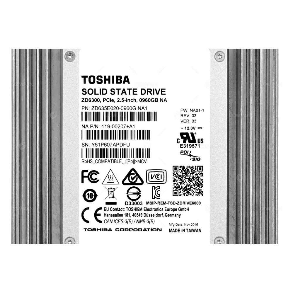 108-00421 NETAPP 1TB NVME SSD CACHE DRIVE FOR FAS9000 111-02727, 108-00421+A0, ZD635E020-0960G.NA1, ZD6300