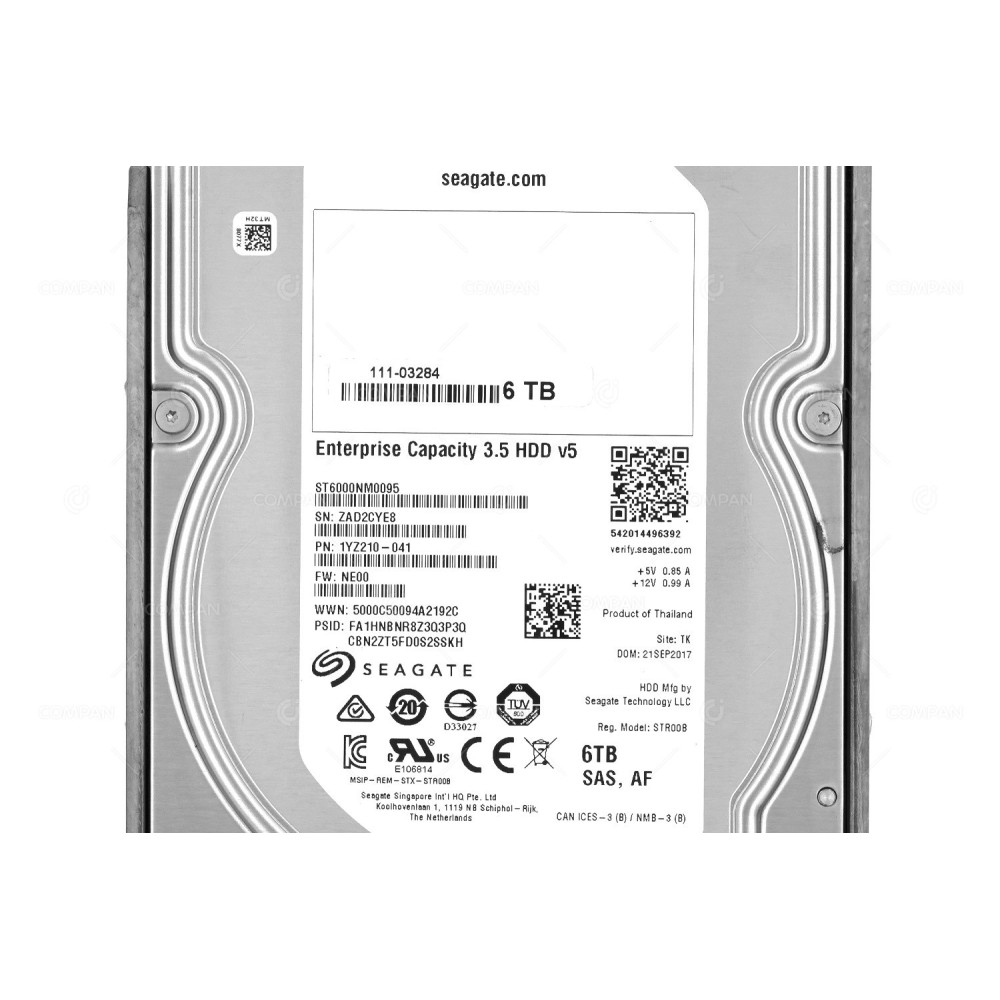 111-03284 NETAPP 6TB 3.5 LFF 7.2K 12G SAS 128MB CACHE HARD DRIVE FOR E SERIES E2700 HUS726060AL5214, 0F22881