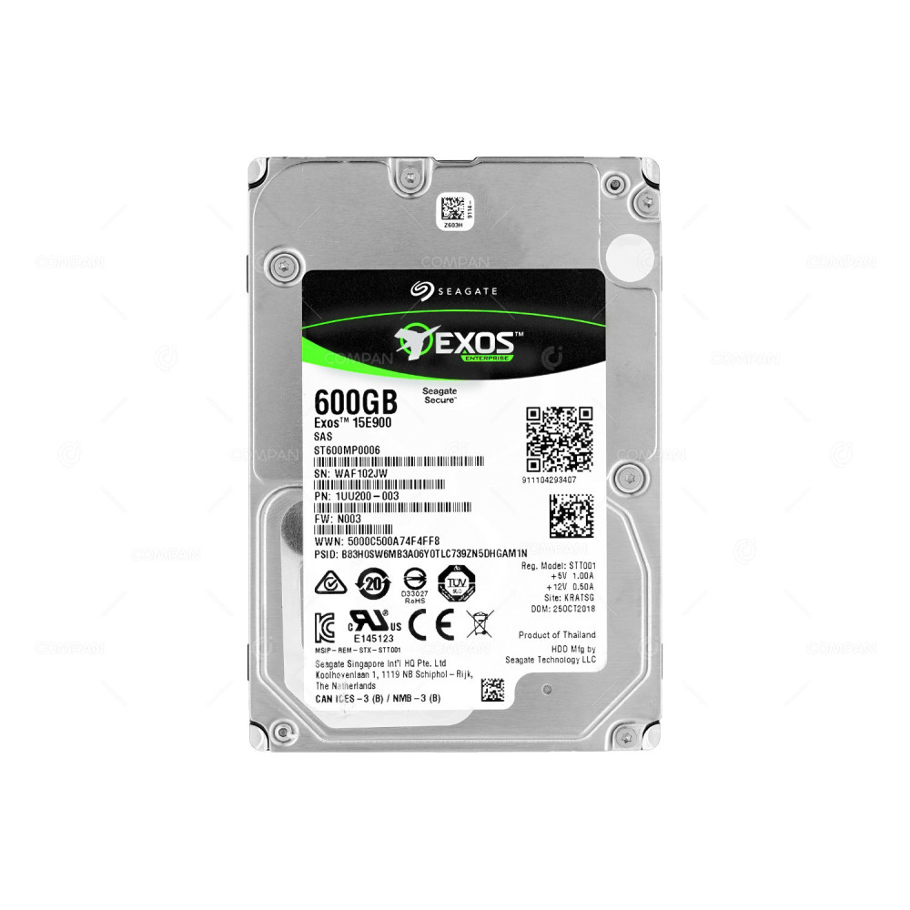 1UU200-003 HARD DRIVE SEAGATE EXOS 15E900 600GB SAS 2,5" -
