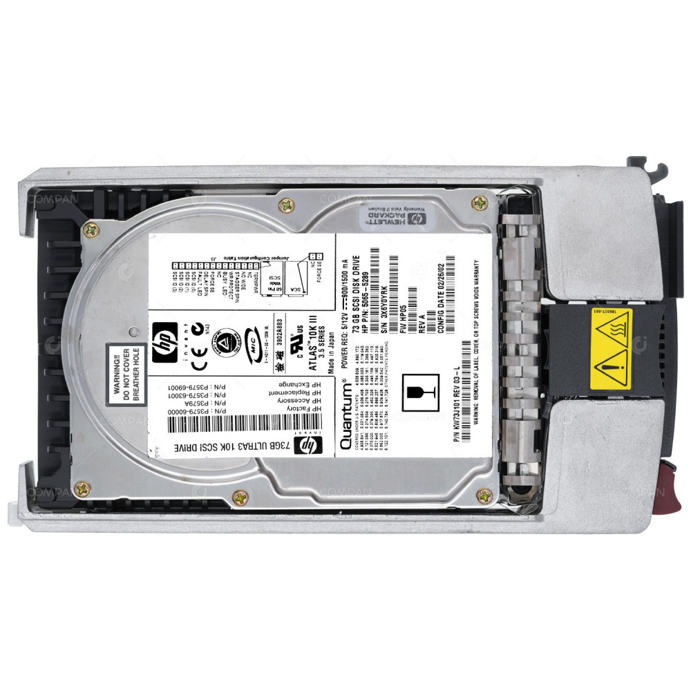 5065-5289 HP HARD DRIVE 73GB ULTRA3 10K SCSI 3.5 5065