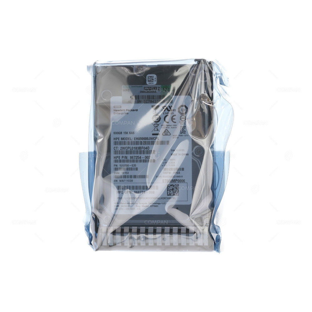 870757-B21 HP HARD DRIVE 600GB 15K 12G SAS 2.5 SFF HOT-SWAP 870794-001