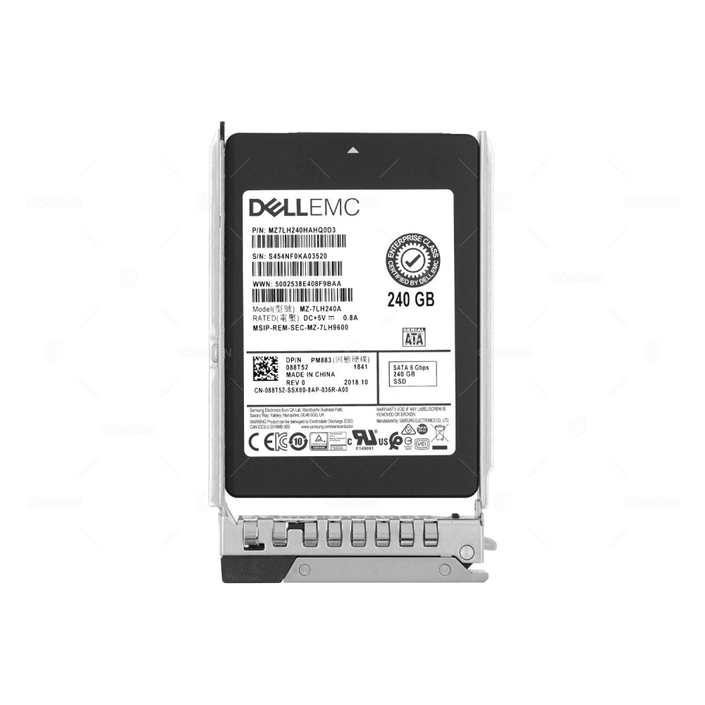 88T52 G14 DELL 240GB 6G SATA 2.5 SFF SSD 088T52, MZ-7LH240A