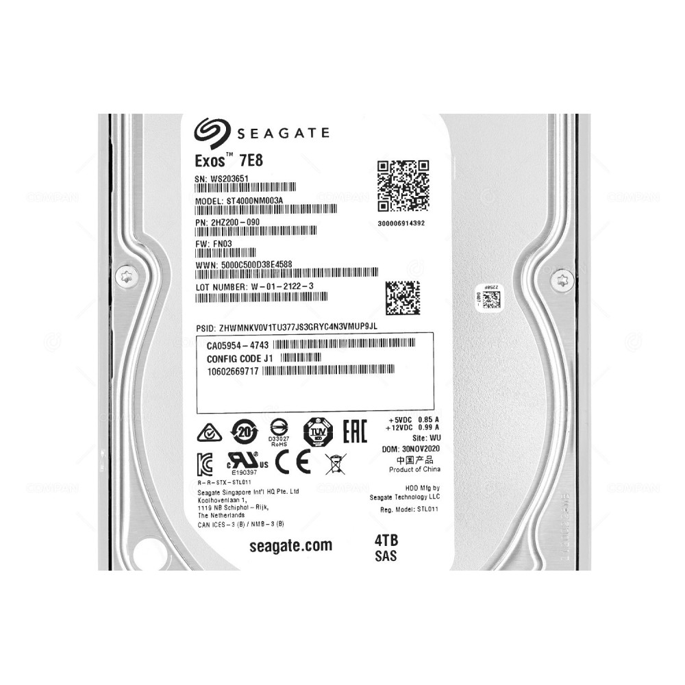 CA08226-E114 FUJITSU 4TB 7.2K 12G SAS 3.5 LFF HARD DRIVE FOR DX S3 S800 S6 ST4000NM003A, CA05954-4743, 10602669717