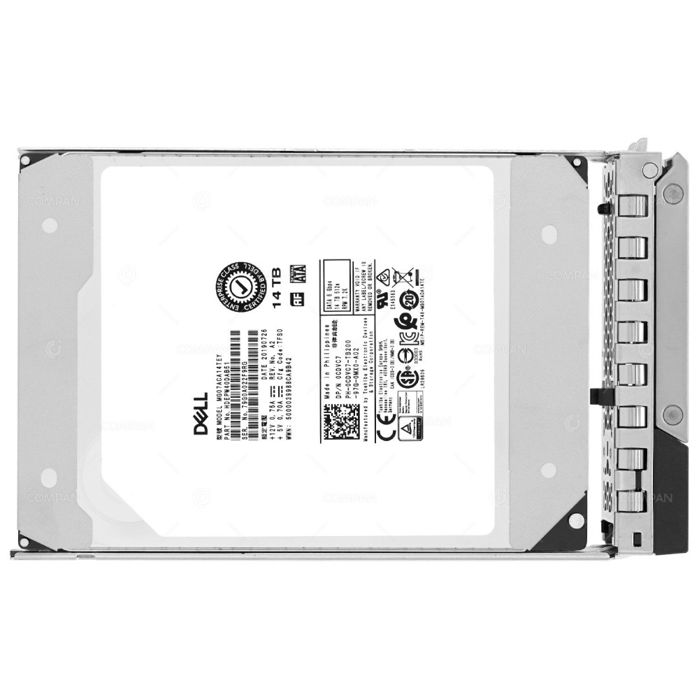 CDVC7 G14 DELL 14TB 7.2K 6G SATA 3.5 LFF HARD DRIVE FOR R740XD 0CDVC7, MG07ACA14TEY