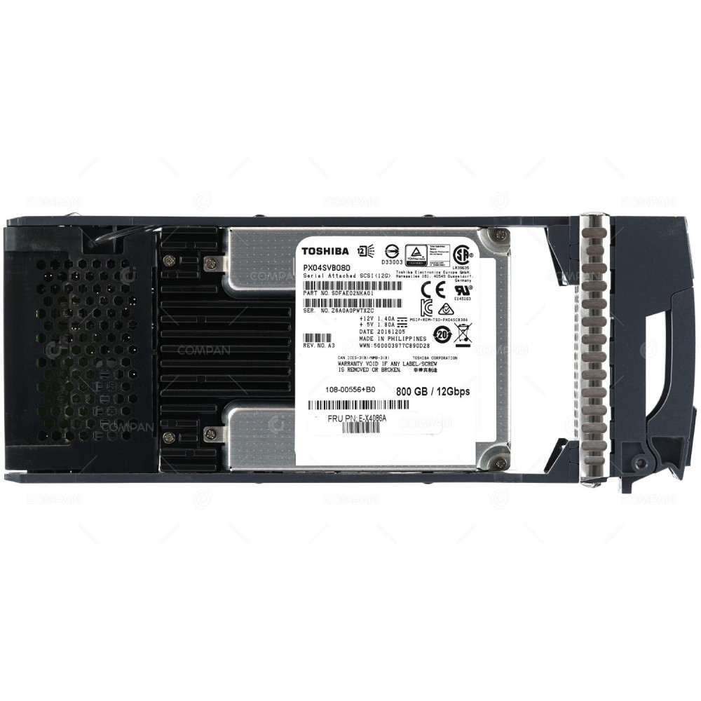 E-X4086A NETAPP SSD 800GB 12G SAS 2.5 SFF FOR E2824 DE224C 108-00556+B0, SDFAE02NKA01, PX04SVB080, PX05SVB080