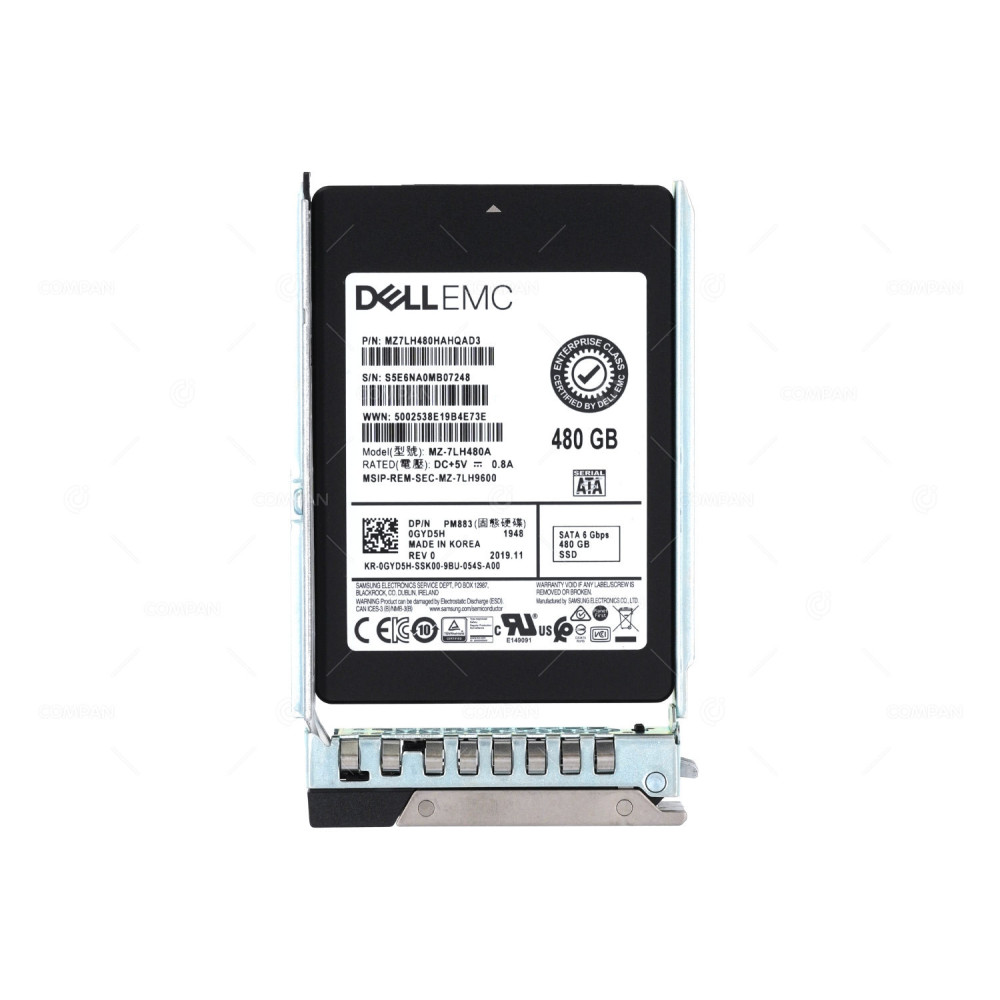 GYD5H G14 DELL 480GB 6G SATA PM883 SSD 2.5 SFF G14 0GYD5H, MZ7LH480HAHQAD3, MZ-7LH9600, MZ-7LH480A, PM883