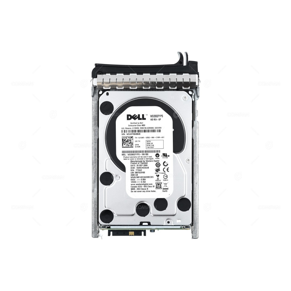 J164R DELL 2TB 5.4K 3.5 LFF 3G SATA II HARD DRIVE 0J164R, WD2002FYPS