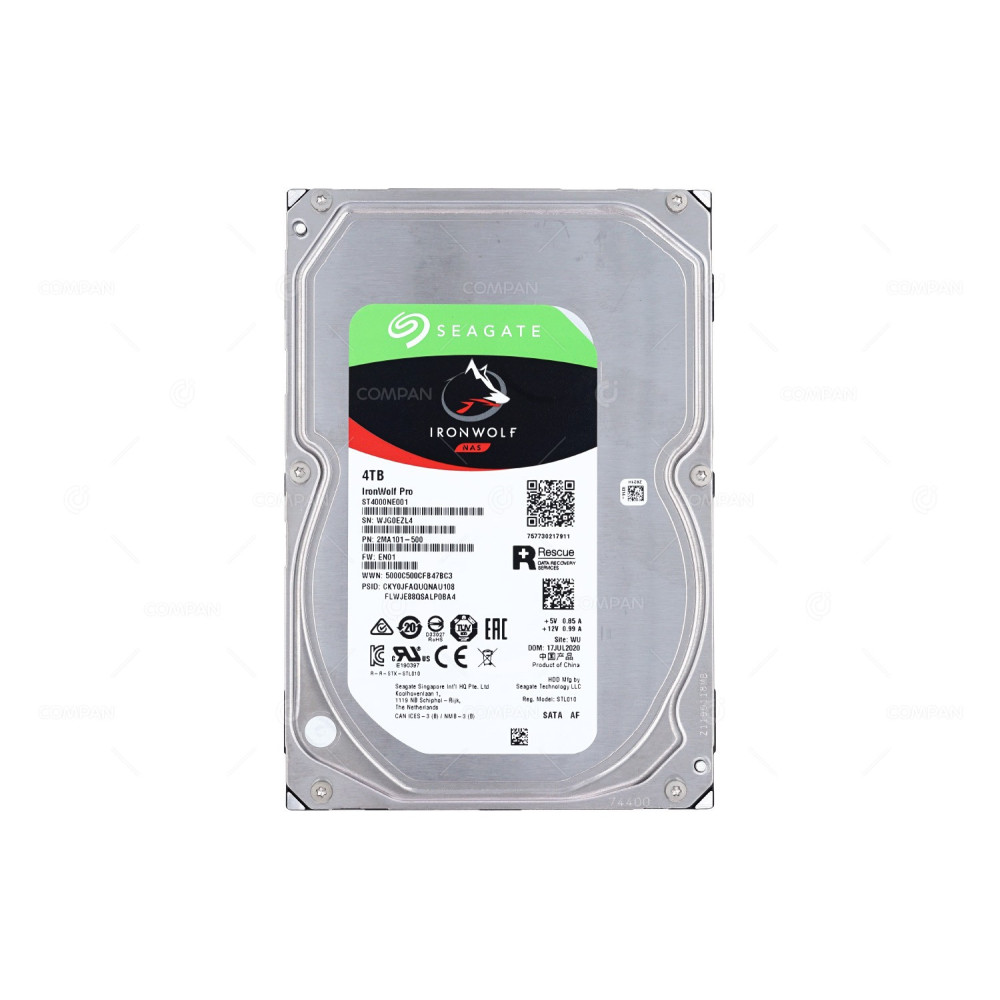 ST4000NE001 SEAGATE IRONWOLF PRO 4TB 3.5 LFF 512E 7.2K 6G SATA 256MB CACHE HARD DRIVE 2MA101-500