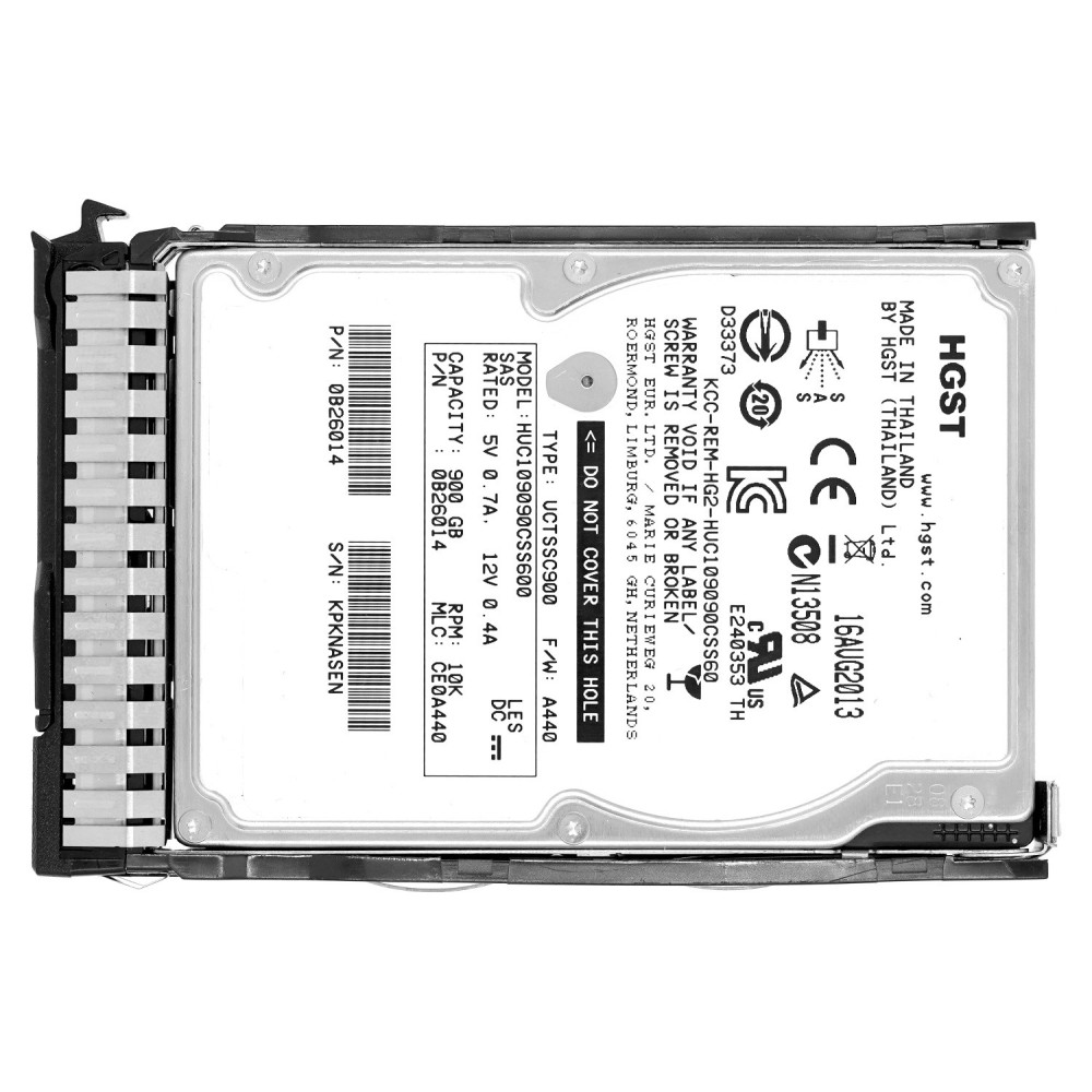 HUC109090CSS600 HGST HDD 900GB 10K SAS 6G 2.5" HOT-SWAP FOR HP SERVERS