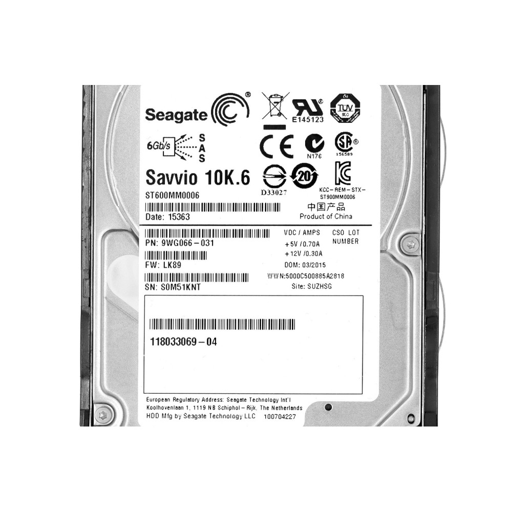 ST600MM0006 SEAGATE HDD 600GB 10K SAS 6G 2.5" HOT-SWAP FOR HPE SERVERS
