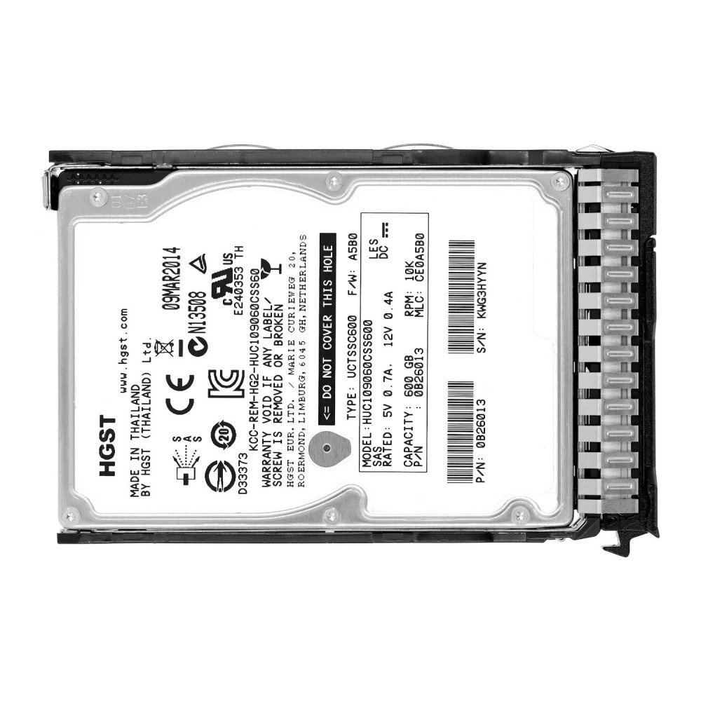 HUC109060CSS600 HGST HDD 600GB 10K SAS 6G 2.5" SFF H-S FOR HPE SERVERS