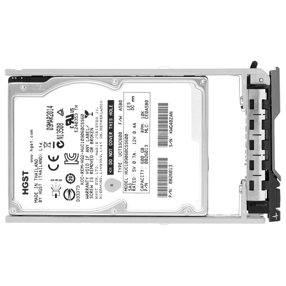 HUC109060CSS600 HGST HDD 600GB 10K SAS 6G 2.5" SFF HS FOR DELL SERVERS