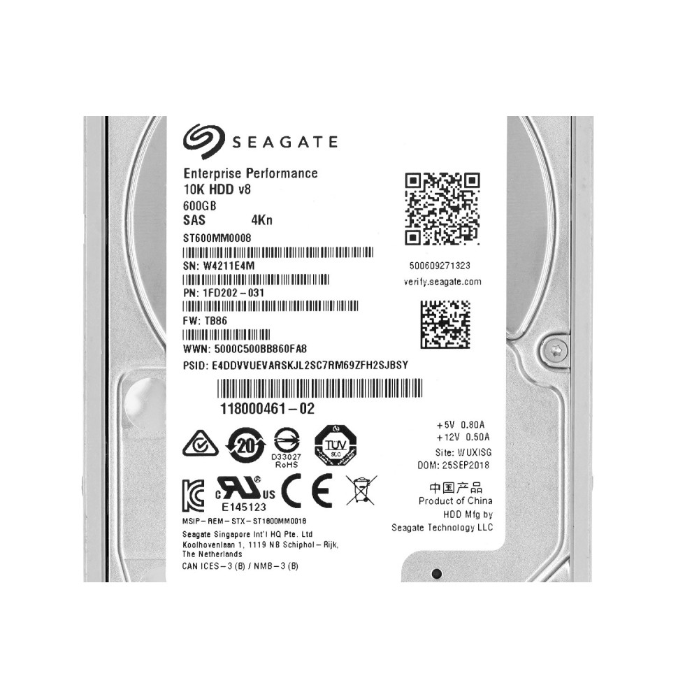 ST600MM0008 SEAGATE HDD 600GB 10K SAS 12G 2.5" SFF HS FOR DELL SERVERS