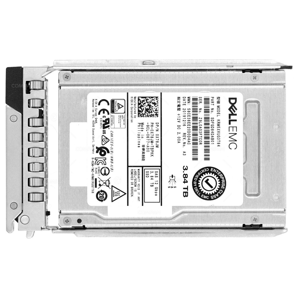 X78JM DELL SSD 3.84TB SAS 12G 2.5" SFF