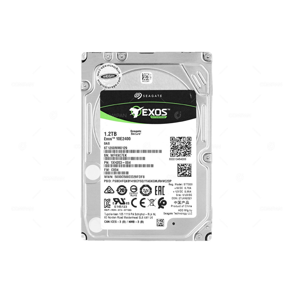 ST1200MM0129  SEAGATE EXOS HDD 1.2TB  10K  SAS 12G  256MB CACHE  2.5" SFF