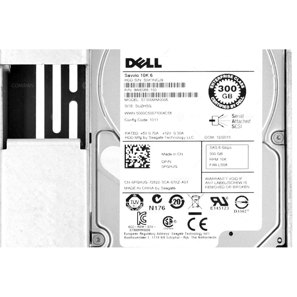 PGHJG LFF DELL HDD 300GB / 10K / SAS 6G / 3.5" LFF
