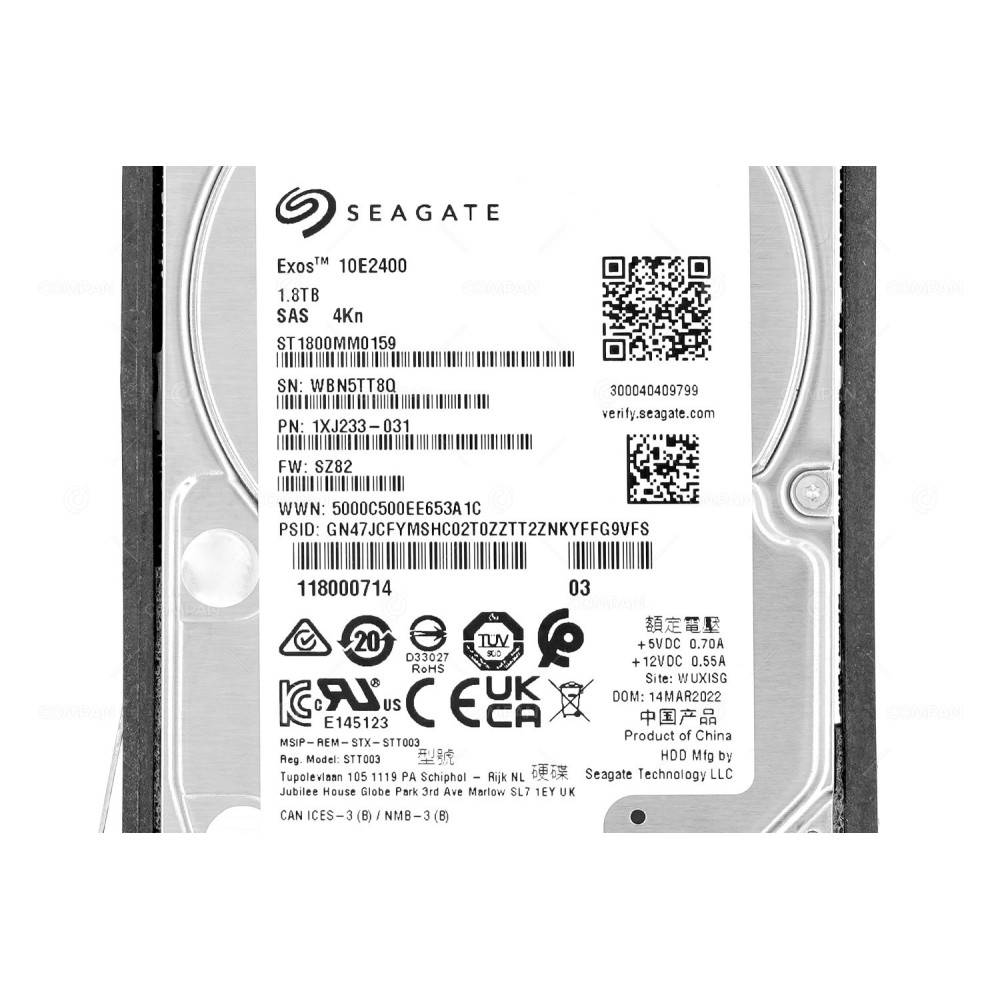 005053359 EMC HDD 1.8TB 10K SAS 12G 2.5" SFF FOR EMC VNX