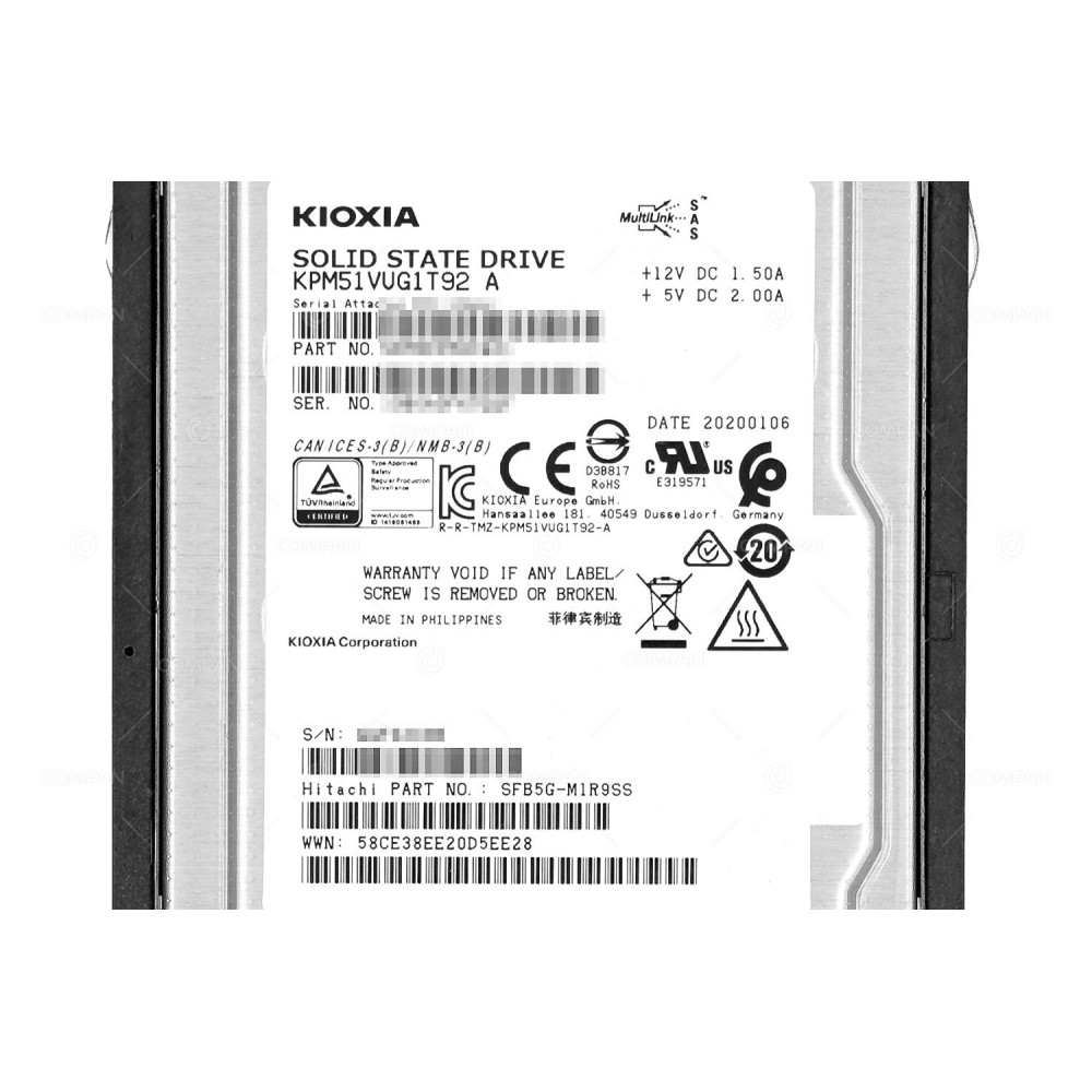 5562403-B F800 HITACHI FLASH SSD 1.92TB SAS 12G 2.5" SFF FOR VSP F800