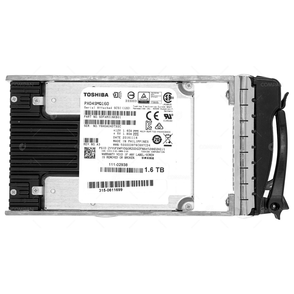 111-02938 NETAPP SSD 1.6TB SAS 12G 2.5" SFF FOR NETAPP E-SERIES