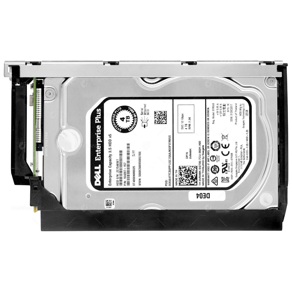 V9M9K-CML DELL HDD 4TB  7.2K  NL-SAS 6G  3.5" LFF  HOT-SWAP FOR DELL COMPELLENT