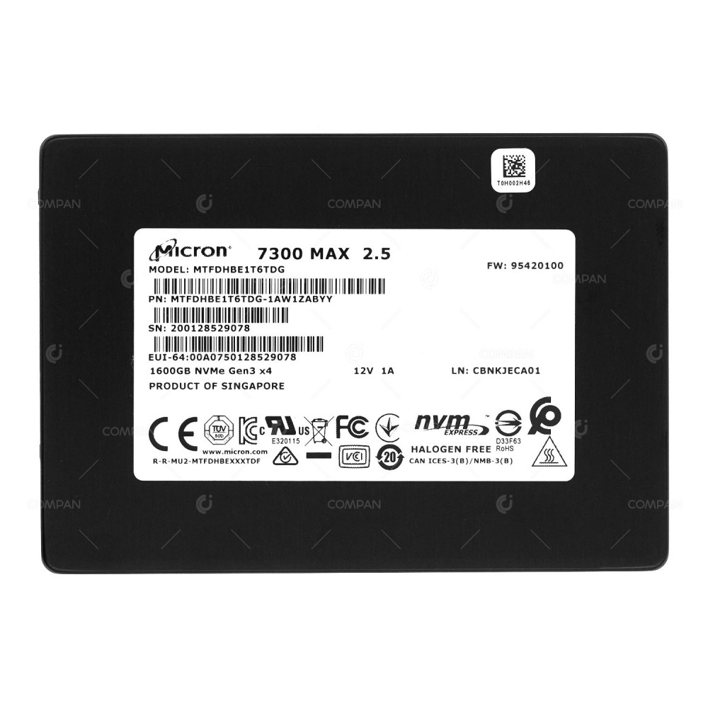 MTFDHBE1T6TDG  MICRON 7300 MAX SSD NVME 1.6TB 2.5" SFF