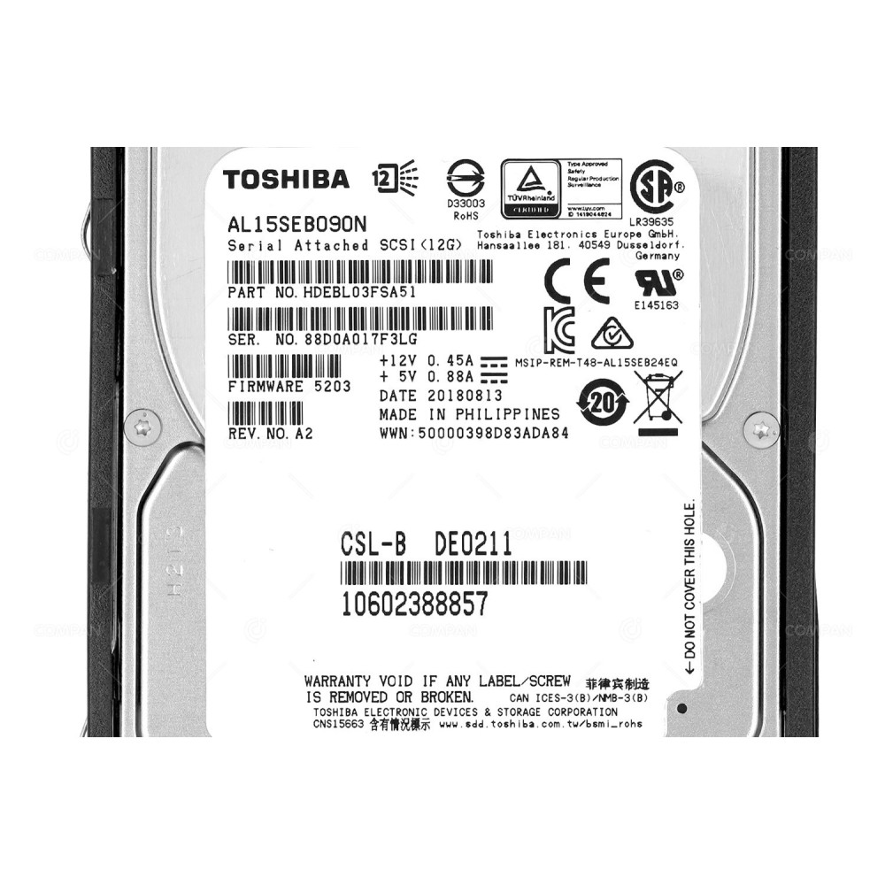 10602388857  FUJITSU HDD 900GB  10K  SAS 12G  2.5" SFF  FOR FUJITSU ETERNUS