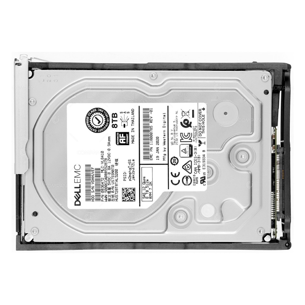 005053238  EMC HDD 8GB 7.2K SAS 12G 3.5" LFF FOR EMC DATADOMAIN DS60
