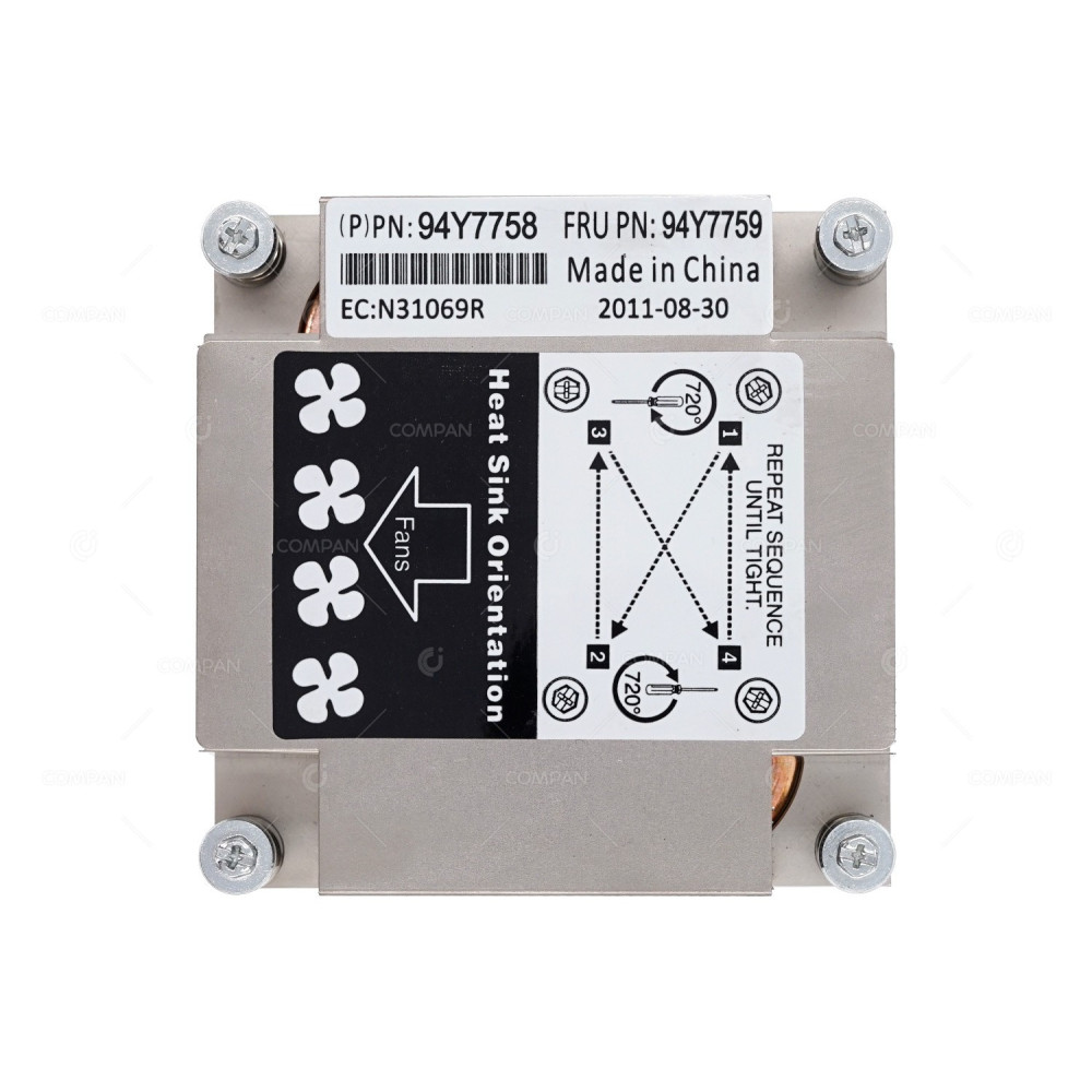 94Y7759 IBM HEATSINK FOR SYSTEM X3630 M3 94Y7758