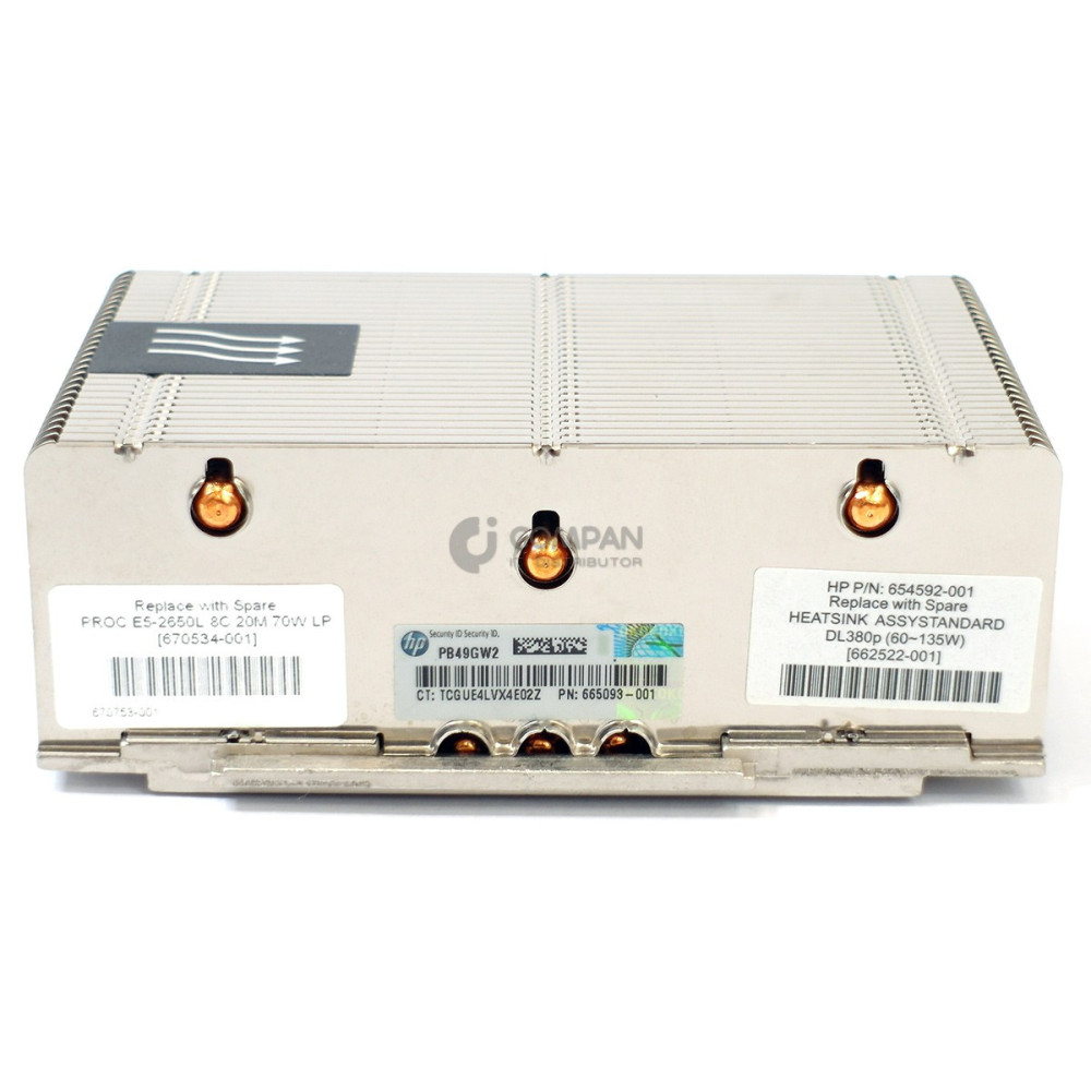 662522-001 HP HEATSINK FOR DL380 G8 723353-001, 654592-001