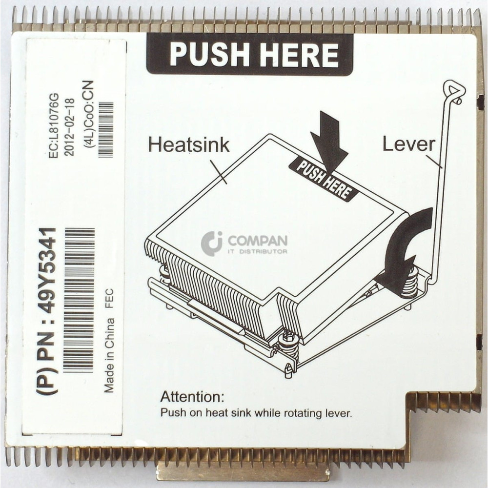 49Y5341 IBM HEATSINK FOR IBM X3550 M2 X3650 M2 M3