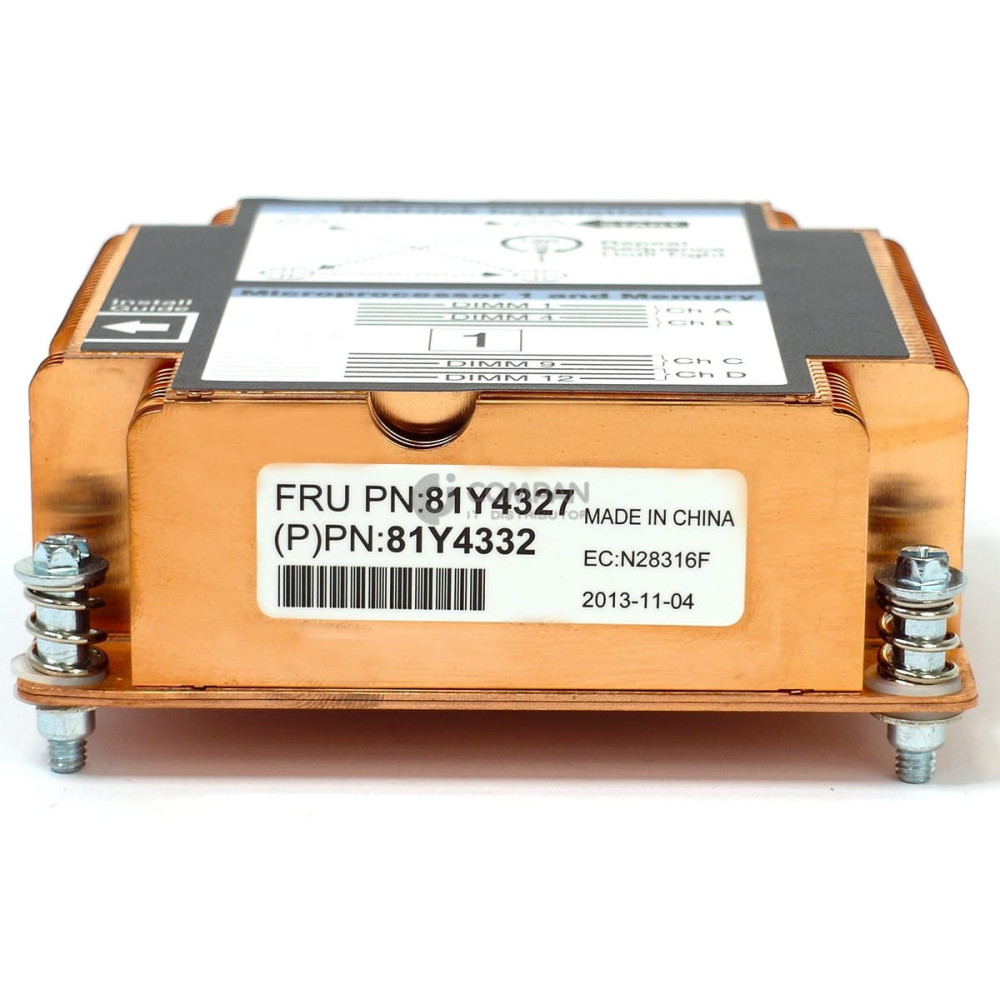 81Y4327 IBM HEATSINK FOR FLEX X240 CPU1 135W 81Y4332