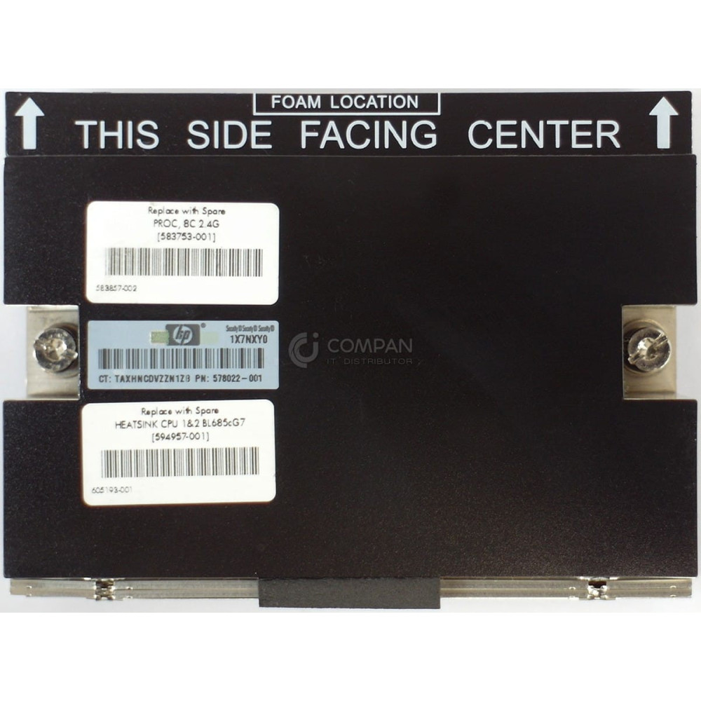 594957-001 HP PROLIANT HEATSINK FOR BL685C G7 578022-001