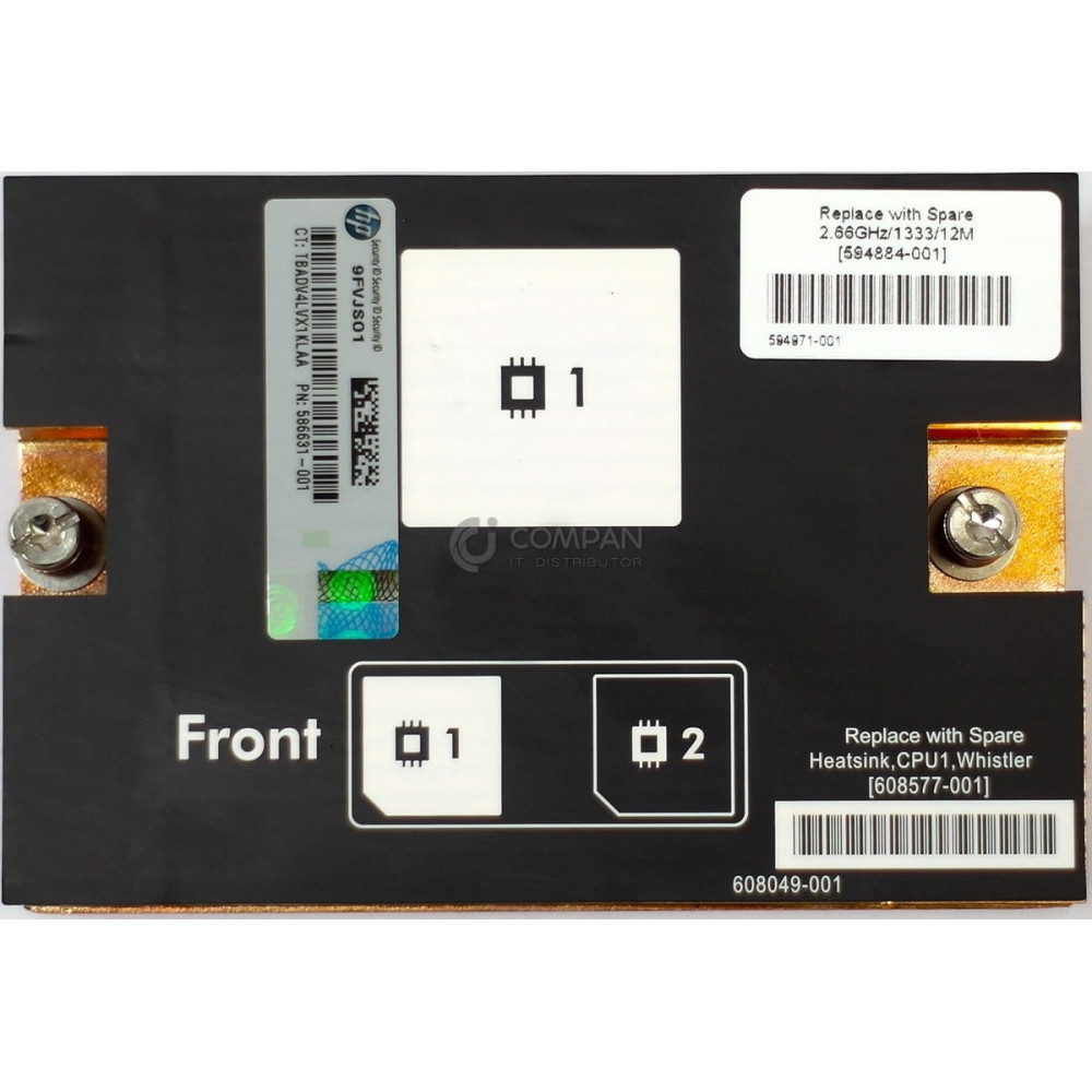 608577-001 HP PROLIANT HEATSINKFOR BL490C G7 CPU1 608049-001