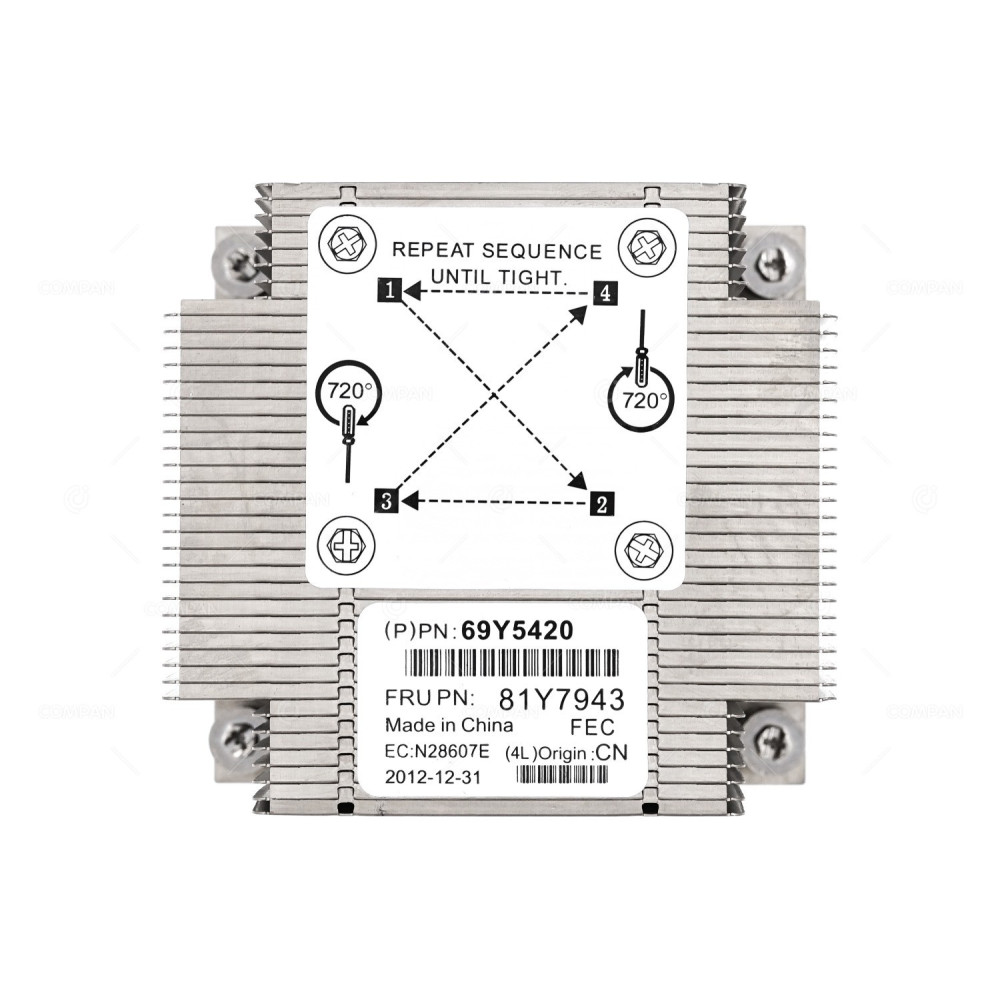 81Y7943 IBM HEATSINK FOR SYSTEM X3100 M4 69Y5420