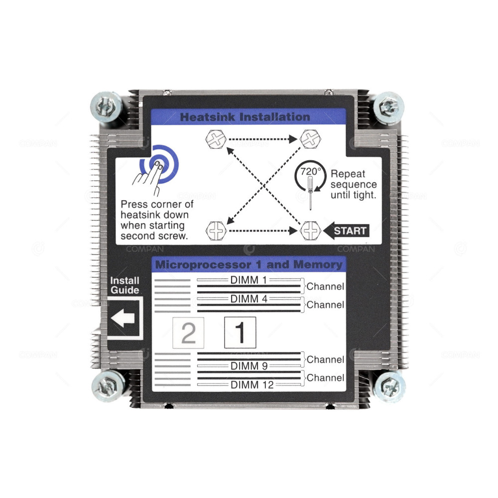 00KJ001 LENOVO CPU1 REAR HEATSINK FOR FLEX SYSTEM X240 M5 00KF112