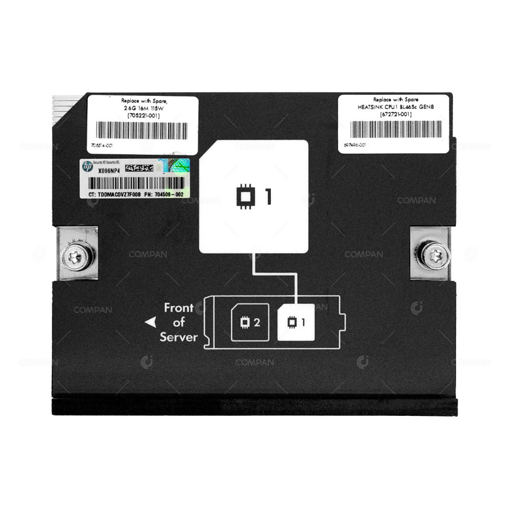 662813-001 HP HEATSINK 1 FOR BL465C G8 705221-001, 672721-001, 704509-001,