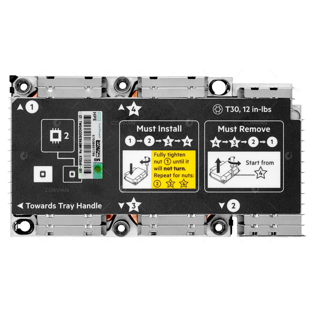 879852-001 HP HEATSINK CPU2 FOR XL170R XL190R G10 869837-001, 880013-001, 873549-001