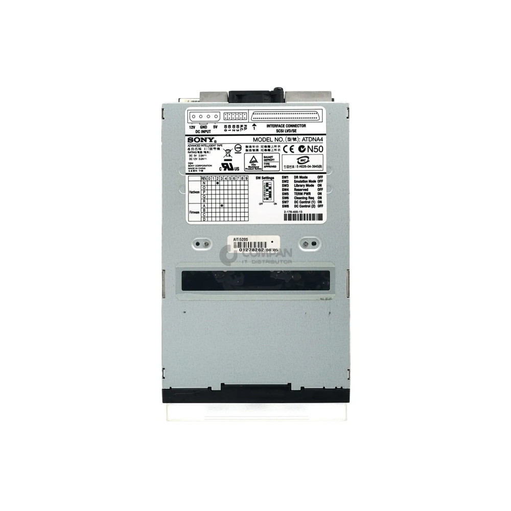 AITI520S SONY AIT4 INTERNAL TAPE DRIVE CONNECTROR SCSI LVD SE 200GB 520GB