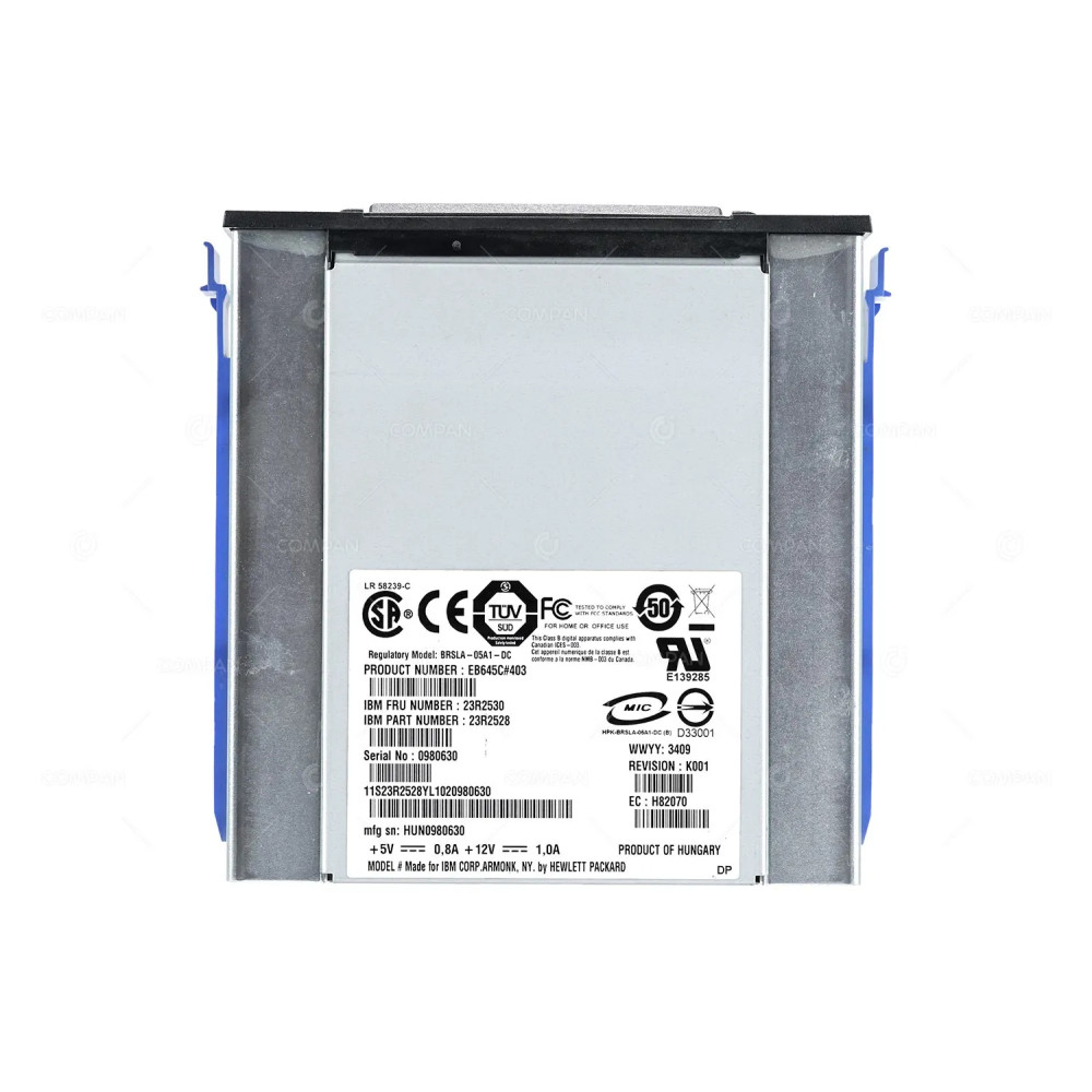 23R2530 IBM DAT72 DDS 36-72GB INTERNAL SAS TAPE DRIVE 23R2528, BRSLA-05A1-DC, 58239-C