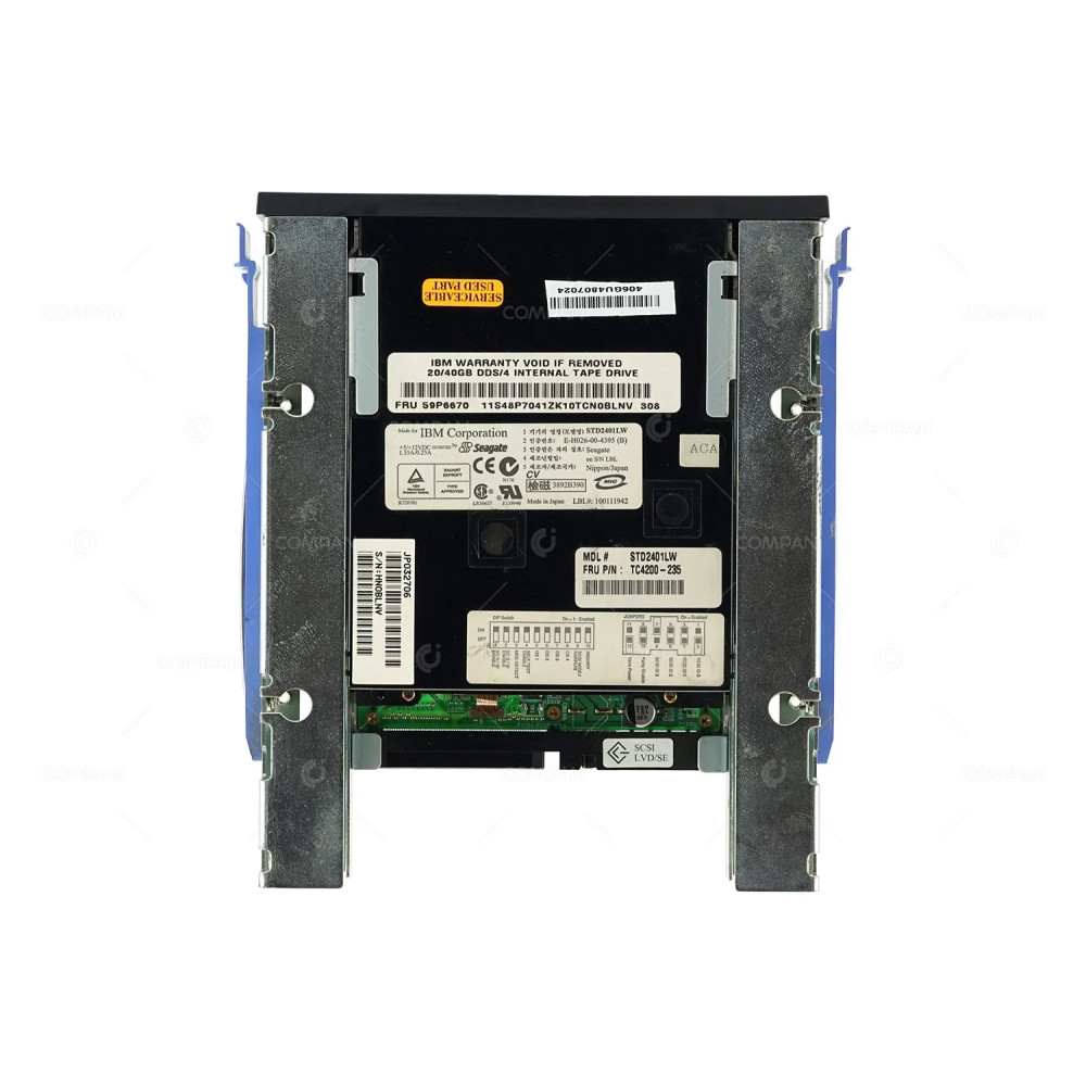 59P6670 IBM DDS4 20 40GB SCSI LVD SE 4MM INTERNAL TAPE DRIVE TC4200-235, STD2401LW