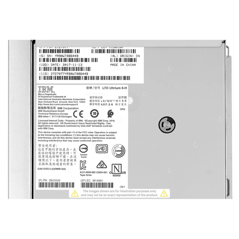 3-07027-01 QUANTUM LTO6 HH SAS DRIVE AND TRAY FOR QUANTUM SCALAR I40 I80