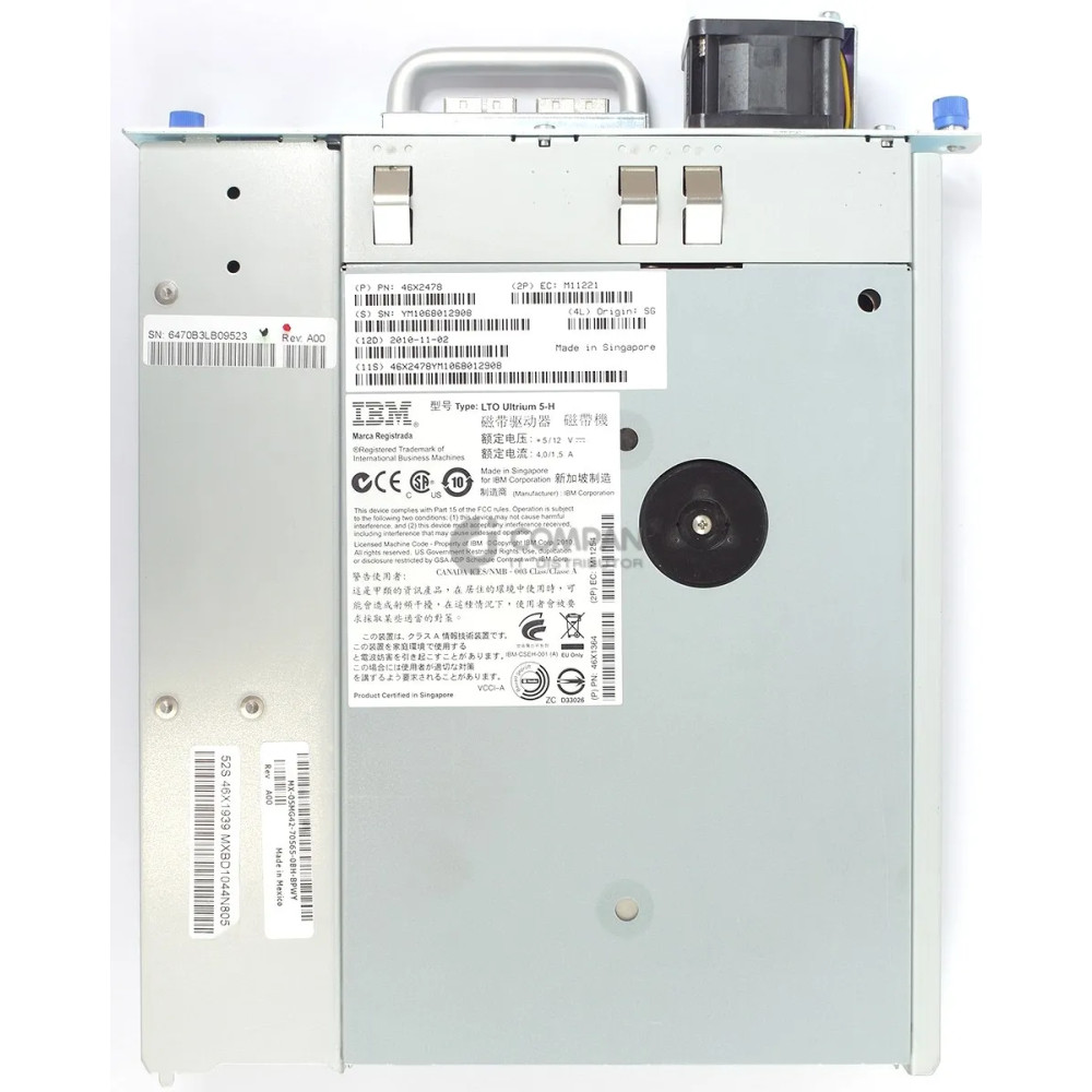 46X2478 LTO5 HH SAS 6GB ULTRIUM TAPE DRIVE TS3100/TS3200 TL2000/TL4000 46X1939, 46X1364, 5MG42