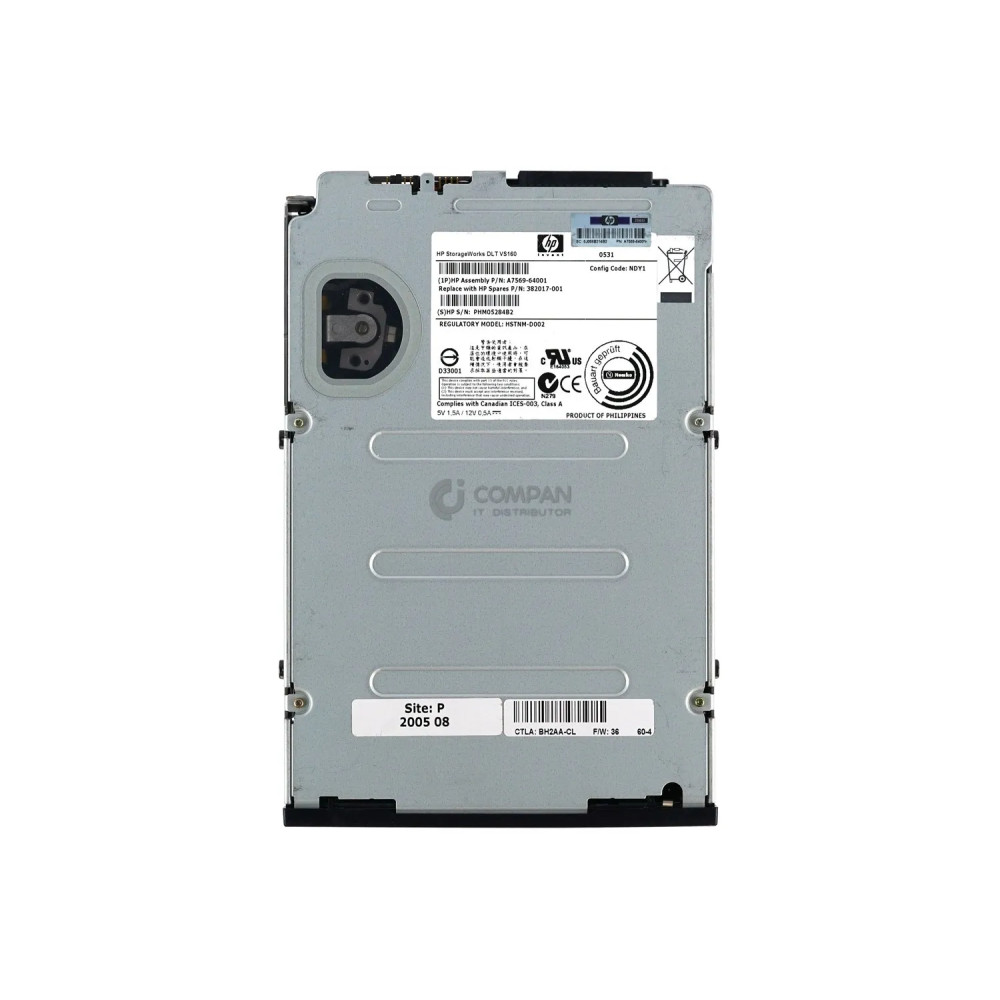 382017-001 HP TAPE DRIVE DLT VS160 ULTRA 160 SCSI 80/160GB LVD/SE INT
