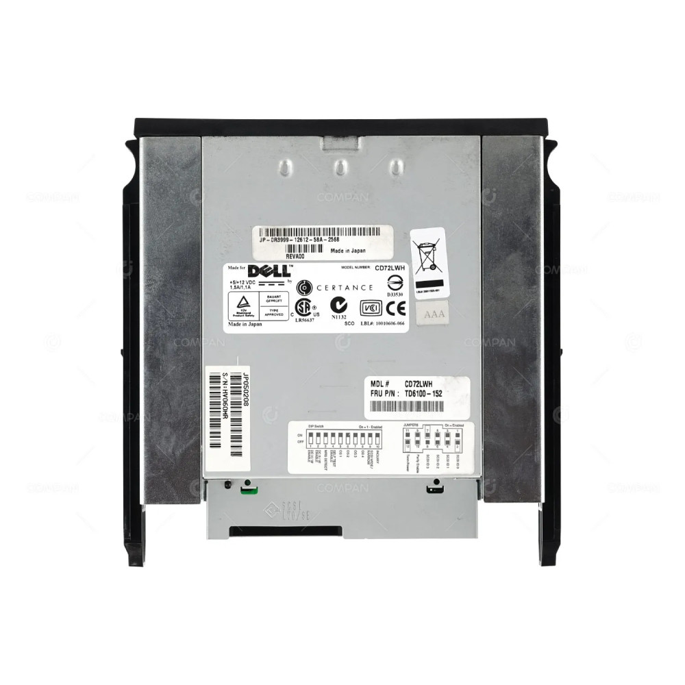 R3999 DELL DAT72 36/72GB DDS SCSI INTERNAL TAPE DRIVE